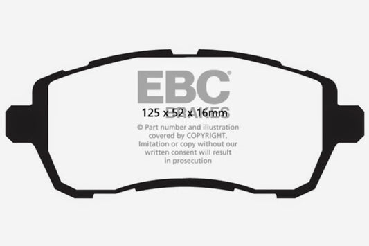 EBC 10+ Ford Fiesta 1.6L (Excl ST) Yellowstuff Front Brake Pads