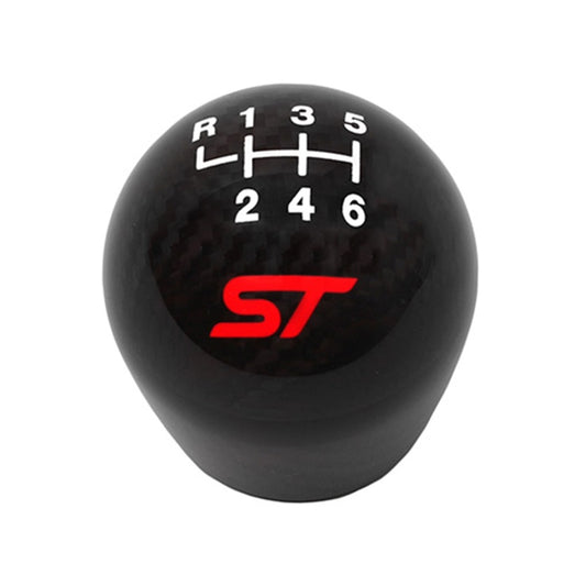 Ford Racing 13-17 Focus ST Black Carbon Fiber 6 Speed Shift Knob